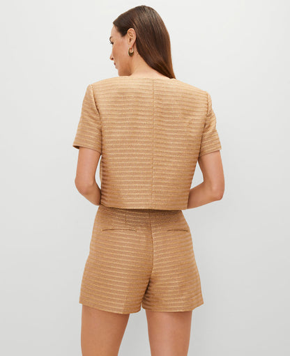 Petite Metallic Tweed Jacket