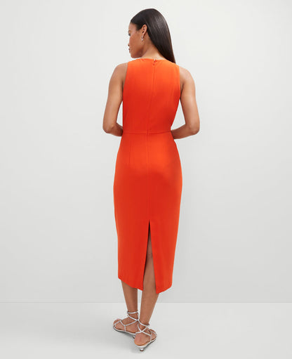 Crew Neck Twist Sheath Dress