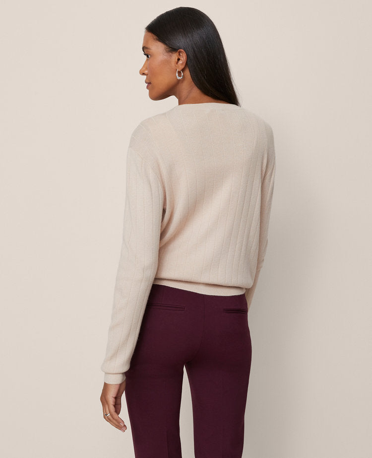 Petite Ribbed Wedge Cardigan
