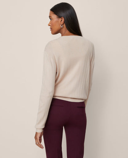 Petite Ribbed Wedge Cardigan