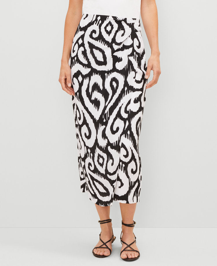 Petite Ikat Sarong Pencil Skirt