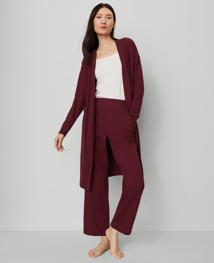 Ribbed Wide-Leg Lounge Pants