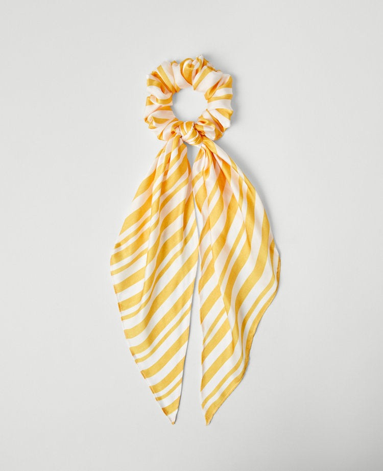 Weekend Collection Striped Silk Scrunchie