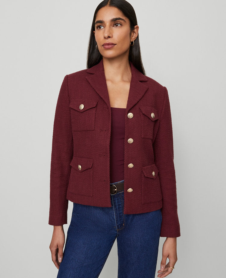 The Military Blazer Jacket in Tweed