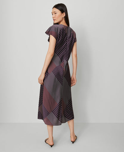 Petite Satin Twist Midi Dress