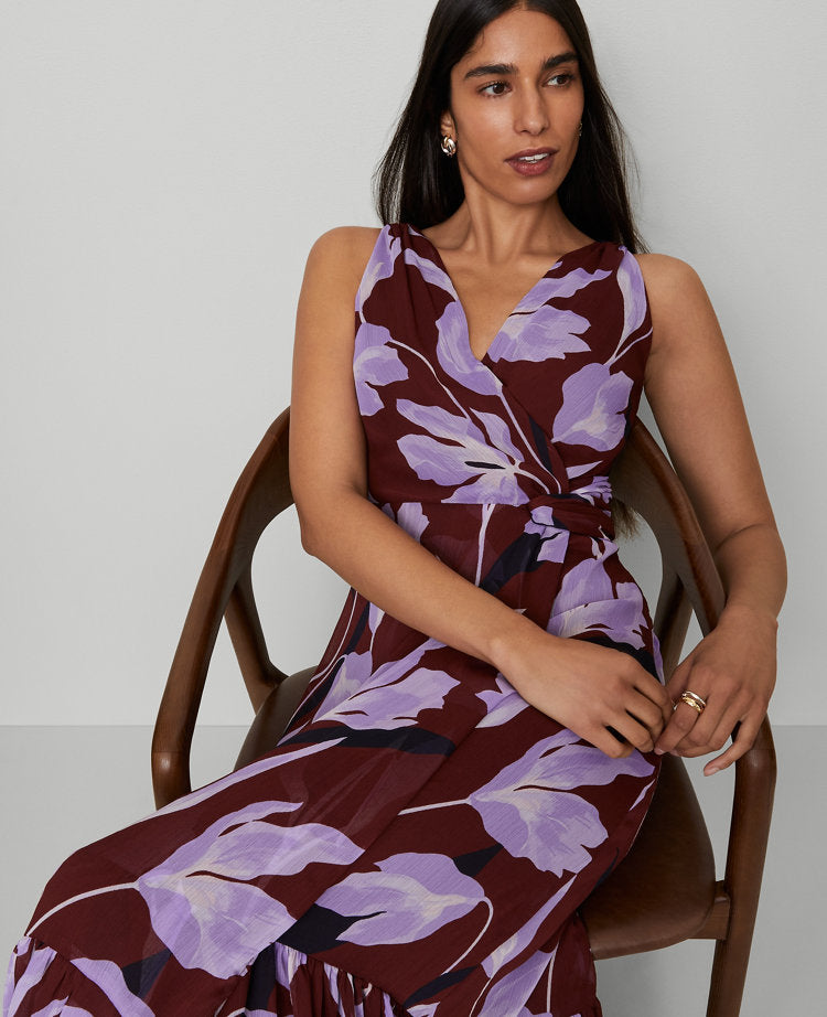 Petite Floral Twist Maxi Dress