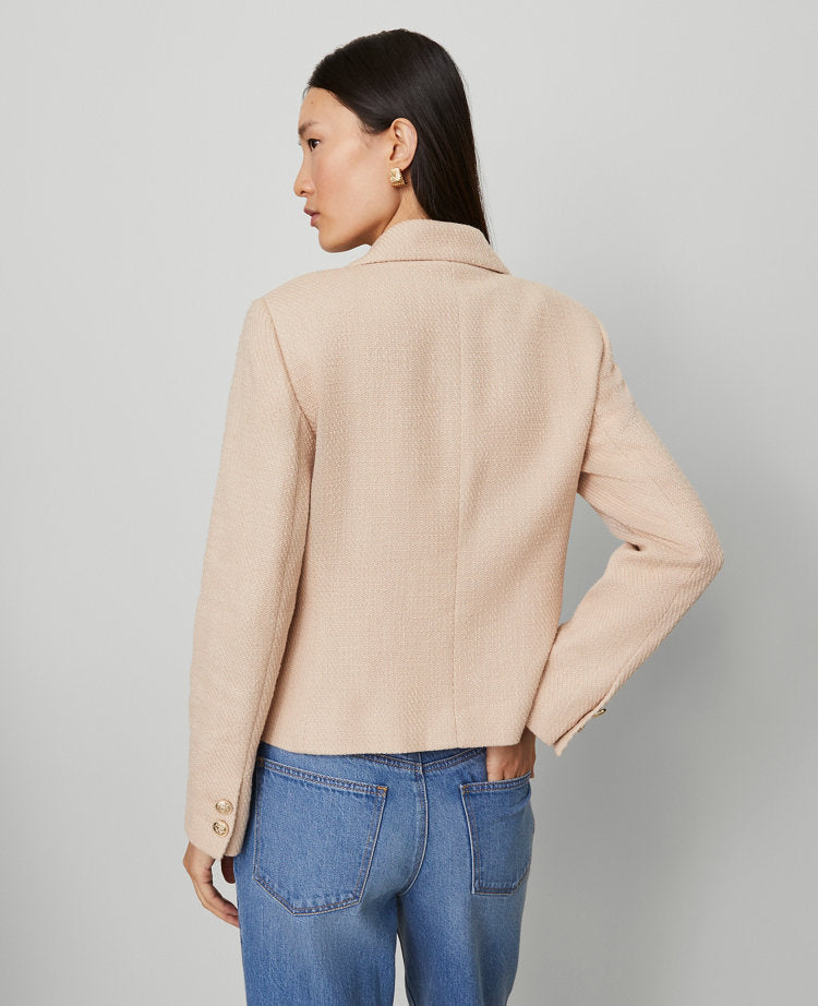 The Petite Military Blazer Jacket in Tweed