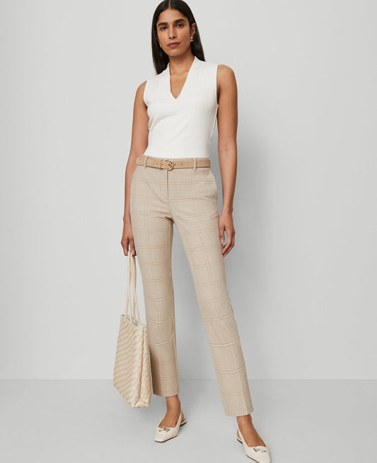 The Petite Eva Ankle Pant in Plaid