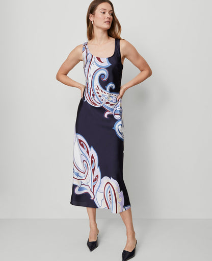 Petite Paisley Satin Slip Dress