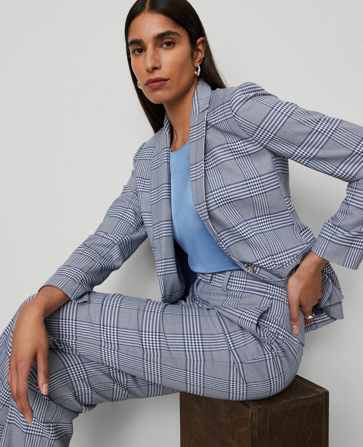 The Petite Hutton Blazer in Glen Check