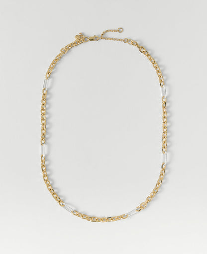 Mixed Metal Chain Link Necklace