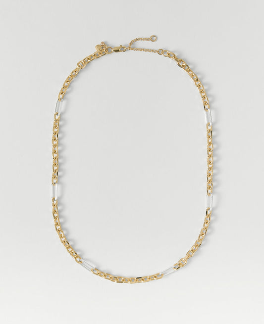 Mixed Metal Chain Link Necklace