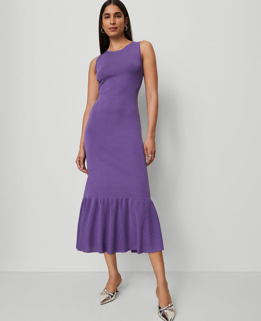 Petite Ruffle Hem Sweater Dress