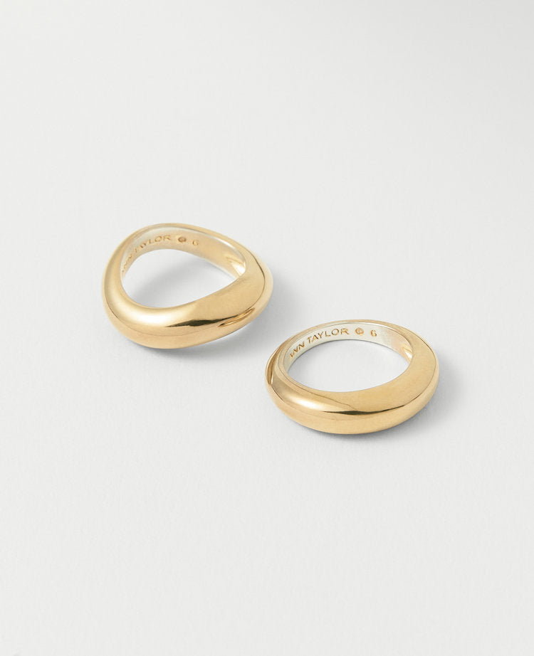 Metal Stacked Ring Set