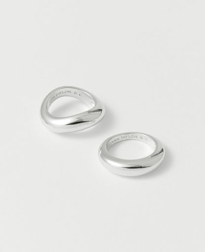Metal Stacked Ring Set