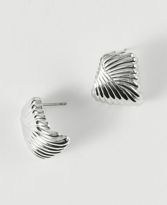 Textured Rectangle Stud Earrings