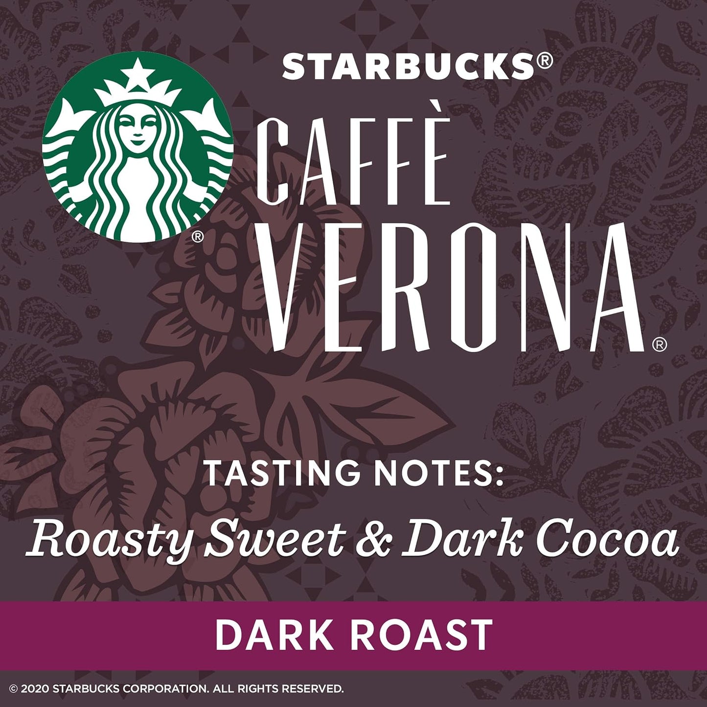 Starbucks Ground Coffee, Dark Roast Coffee, Caffè Verona, 100% Arabica, 1 bag (28 oz)