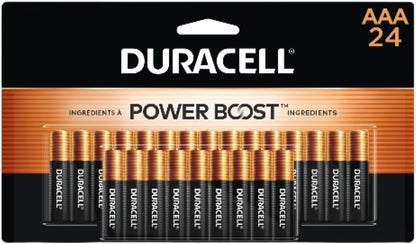 Duracell Coppertop AAA Batteries with Power Boost Ingredients, 24 Count Pack Triple A Battery with Long-Lasting Power, Alkaline AAA Battery for Household and Office Devices