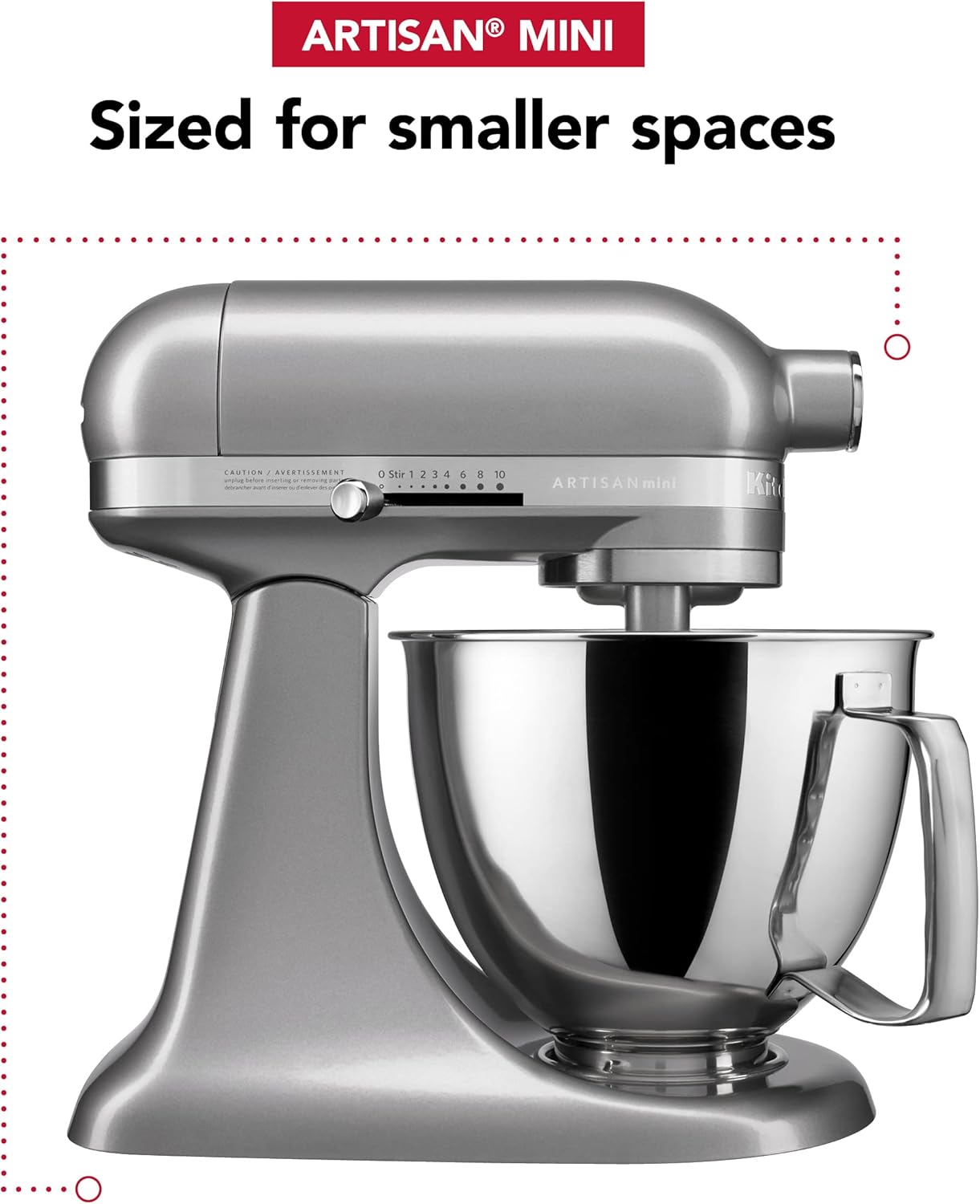 KitchenAid Artisan Mini 3.5 Quart Tilt-Head Stand Mixer - KSM3316X - Black Matte