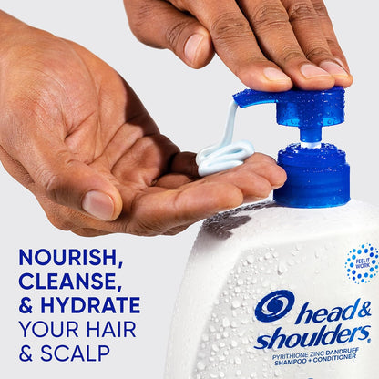 Head & Shoulders 2 in 1 Dandruff Shampoo and Conditioner, Anti-Dandruff Treatment, Tea Tree Oil for Daily Use, 32.1 oz Each, Twin Pack