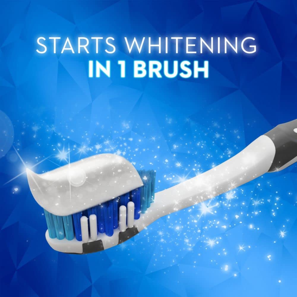Crest 3D White Advanced Luminous Mint Teeth Whitening Toothpaste, 3.7 oz Pack of 4 - Helps Remove Surface Stains, Whitens Teeth, Strengthens Tooth Enamel, Protects Against Cavities