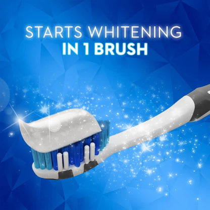 Crest 3D White Advanced Luminous Mint Teeth Whitening Toothpaste, 3.7 oz Pack of 4 - Helps Remove Surface Stains, Whitens Teeth, Strengthens Tooth Enamel, Protects Against Cavities