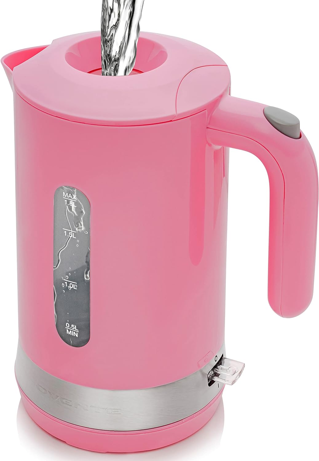 OVENTE Electric Kettle, Hot Water, Heater 1.7 Liter - BPA Free Fast Boiling Cordless Water Warmer - Auto Shut Off Instant Water Boiler for Coffee & Tea Pot - White KP72W