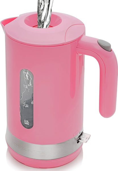 OVENTE Electric Kettle, Hot Water, Heater 1.7 Liter - BPA Free Fast Boiling Cordless Water Warmer - Auto Shut Off Instant Water Boiler for Coffee & Tea Pot - White KP72W