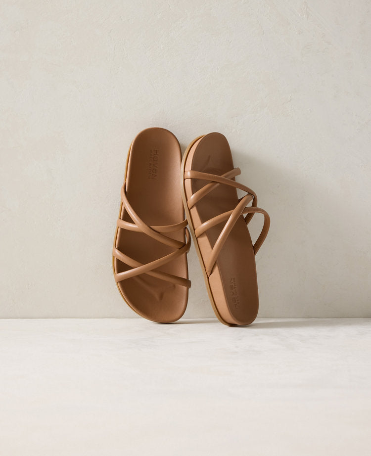 Haven Well Within Leather Strappy Slides