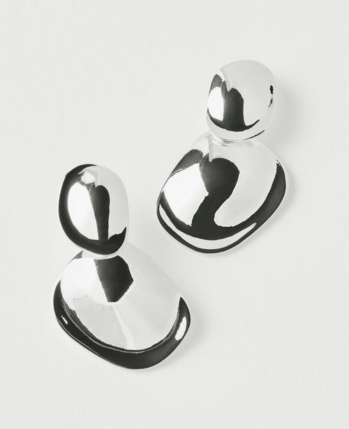 Textured Metal Double Drop Earrings