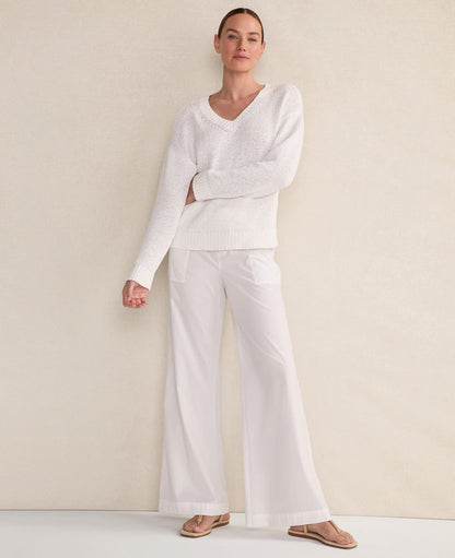 Haven Well Within Organic Cotton Flat Tape V-Neck Sweater