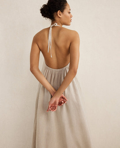Haven Well Within Linen Halter Midi Dress