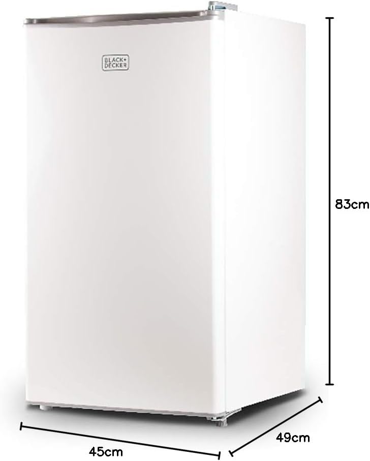 BLACK+DECKER BCRK17B Compact Refrigerator Energy Star Single Door Mini Fridge with Freezer, 1.7 Cubic Feet, Black