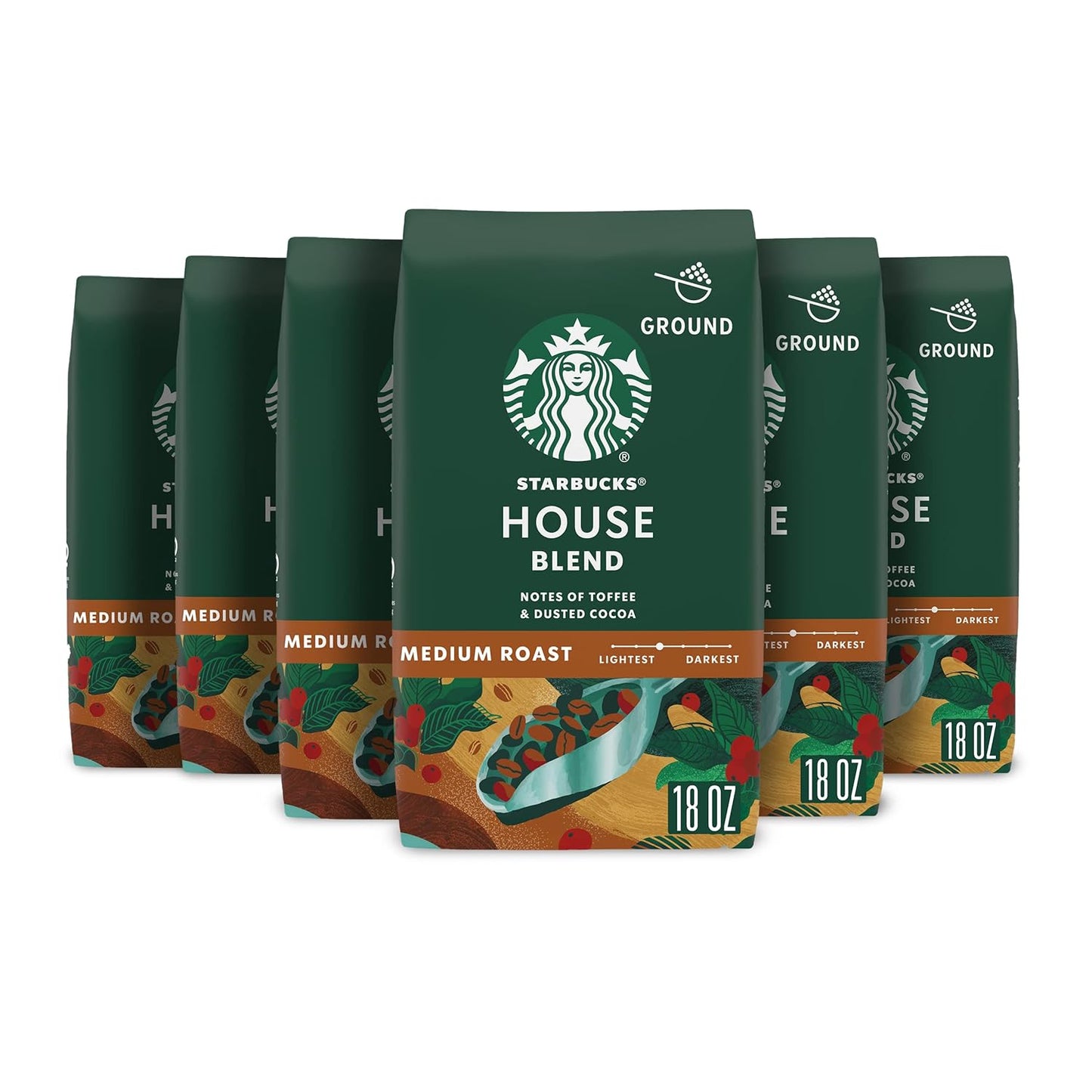 Starbucks Ground Coffee, Medium Roast Coffee, Pike Place Roast, 100% Arabica, 1 Bag (28 Oz)