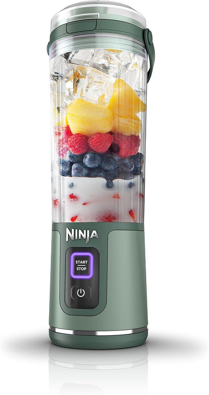 Ninja BC151BK Blast Portable Blender, Cordless, 18oz. Vessel, Personal Blender-for Shakes & Smoothies, BPA Free, Leakproof-Lid & Sip Spout, USB-C Rechargeable, Dishwasher Safe Parts, Black