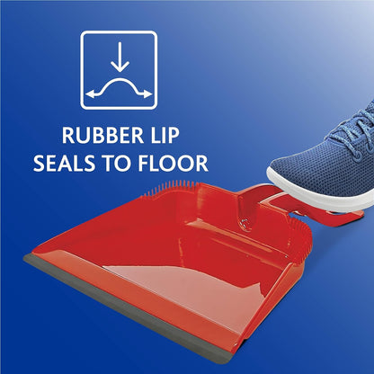 O-Cedar One Sweep Broom with Step-On Dustpan | Remove 99% with One Sweep | Lightweight Quiet Cleaning Tool | Ideal for Pet Owners