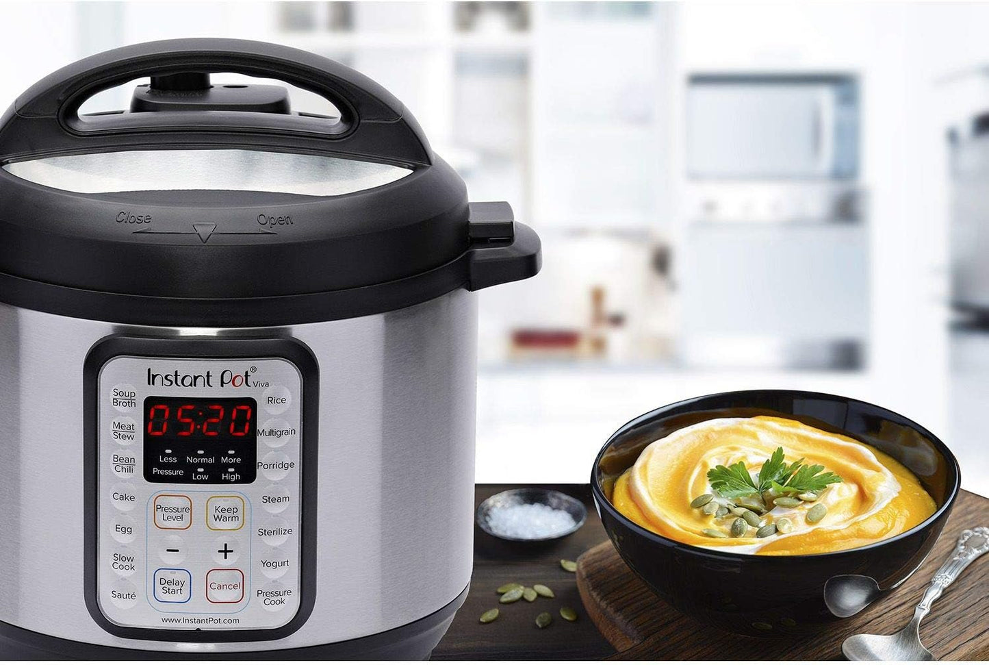 Instant Pot Duo Plus 9-in-1 Electric Pressure Cooker, Slow Cooker, Rice Cooker, Steamer, Sauté, Yogurt Maker, Warmer & Sterilizer, Includes App With Over 800 Recipes, Stainless Steel/Black, 8 Quart