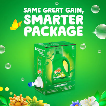 Gain + Aroma Boost Laundry Detergent Liquid, Original Scent, 107 Loads, 154 fl oz, HE Compatible Laundry Soap with Febreze and Oxi