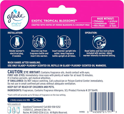 Glade PlugIns Refills Air Freshener, Scented and Essential Oils for Home and Bathroom, Apple Cinnamon, 3.35 Fl Oz, 5 Count