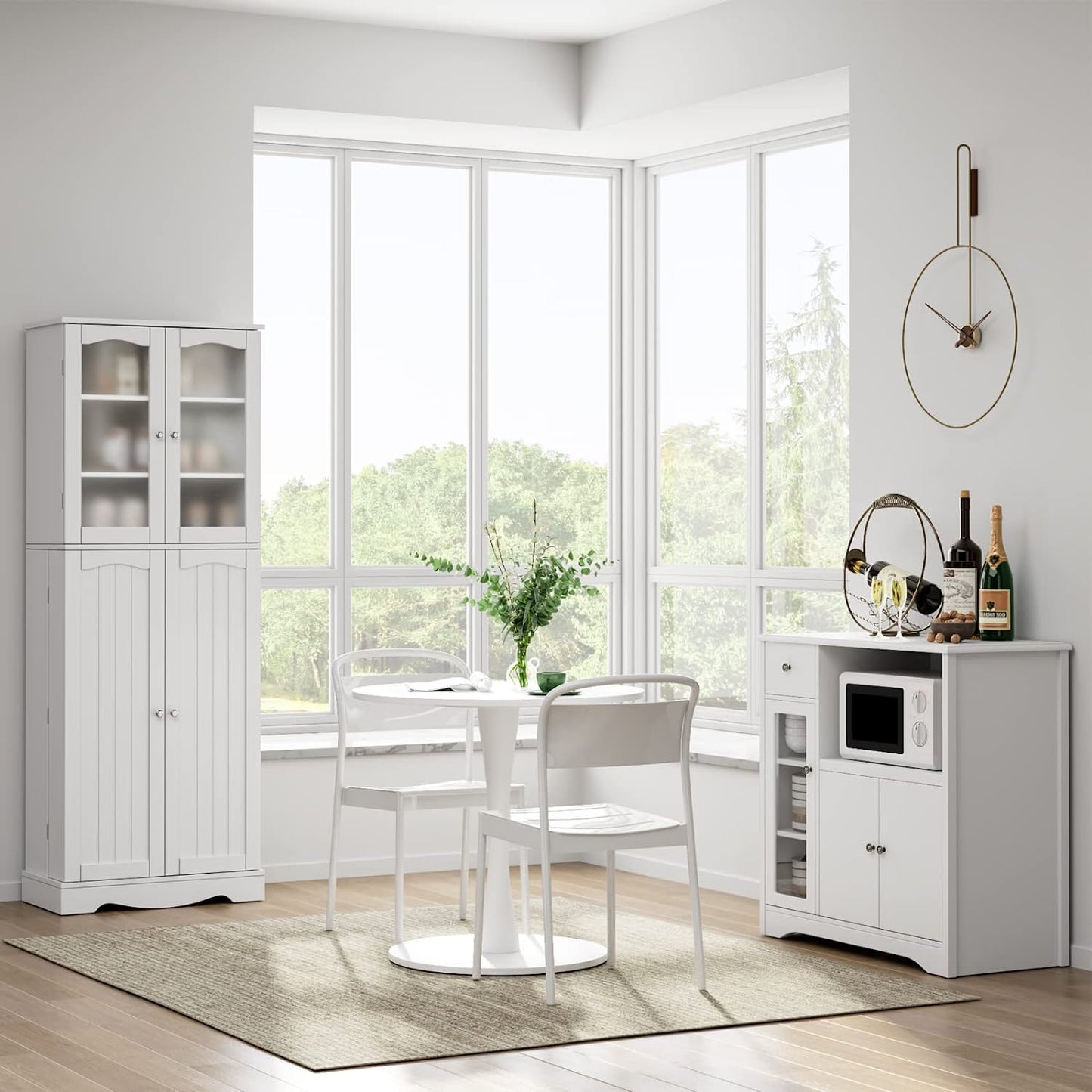 HORSTORS 64" Kitchen Pantry Cabinet