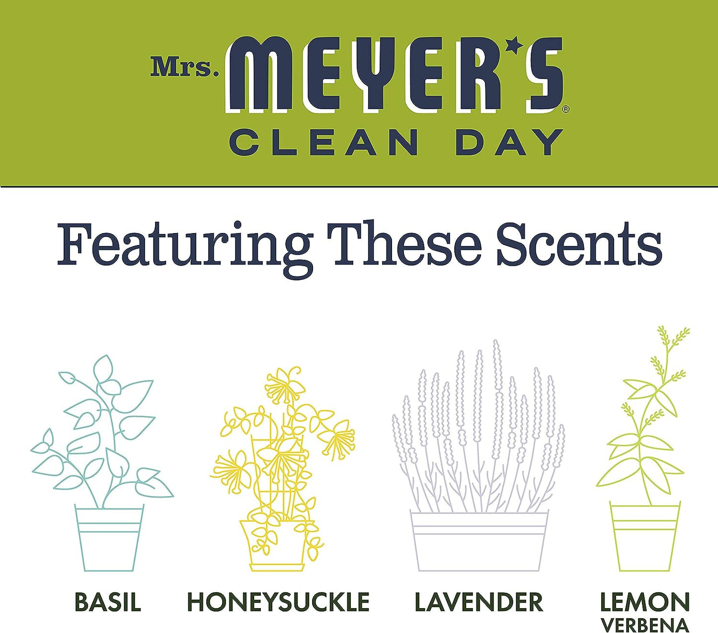 Mrs. Meyer's All-Purpose Cleaner Spray, Lemon Verbena, 16 fl. oz - Pack of 3
