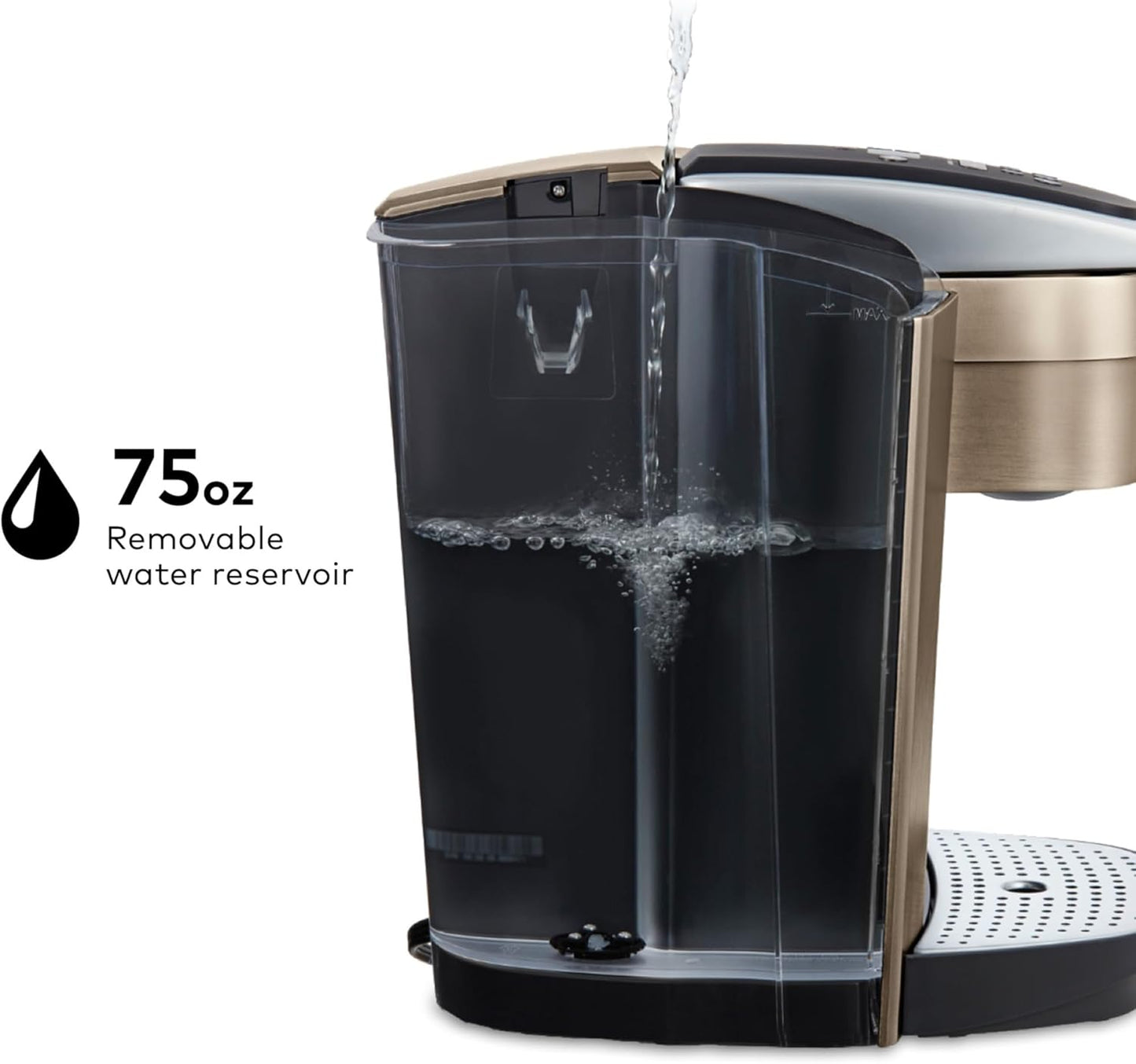 Keurig K-Elite Single Serve K-Cup Pod Coffee Maker, with Strength and Temperature Control, Iced Coffee Capability, 8 to 12oz Brew Size, Programmable, Brushed Slate