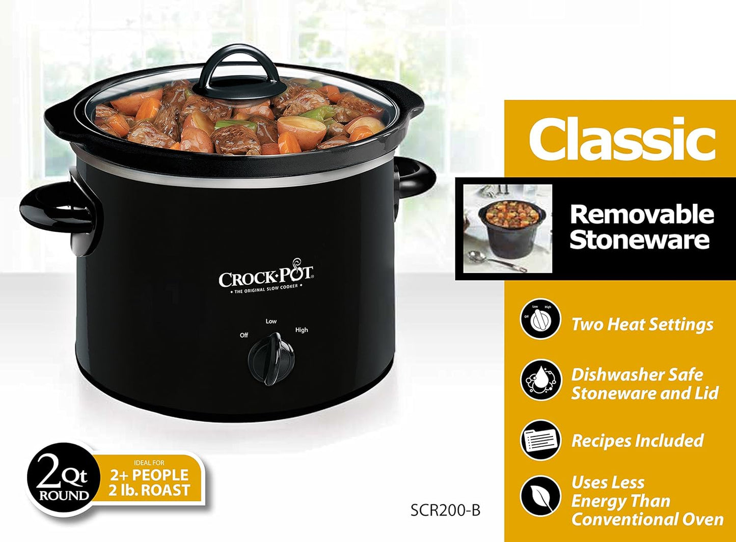 Crockpot SCV700-CH-BR Slow Cooker, 7 quarts, Charcoal