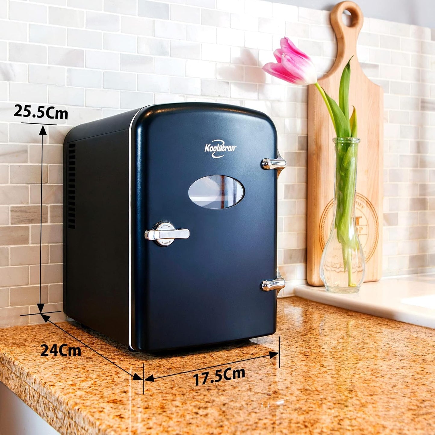 Coca-Cola Classic Coke Bottle 4L Mini Fridge w/ 12V DC and 110V AC Cords, 6 Can Portable Cooler, Personal Travel Refrigerator for Snacks Lunch Drinks Cosmetics, Desk Home Office Dorm, Red