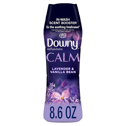 Downy Infusions In Wash Scent Booster Beads, CALM, Soothing Lavender and Vanilla Bean Scent, 24 oz Laundry Beads