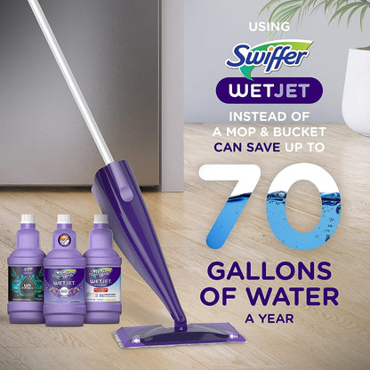 Swiffer WetJet Hardwood Floor Cleaner Spray Mop Pad Refill, Multi Surface, 24 Count