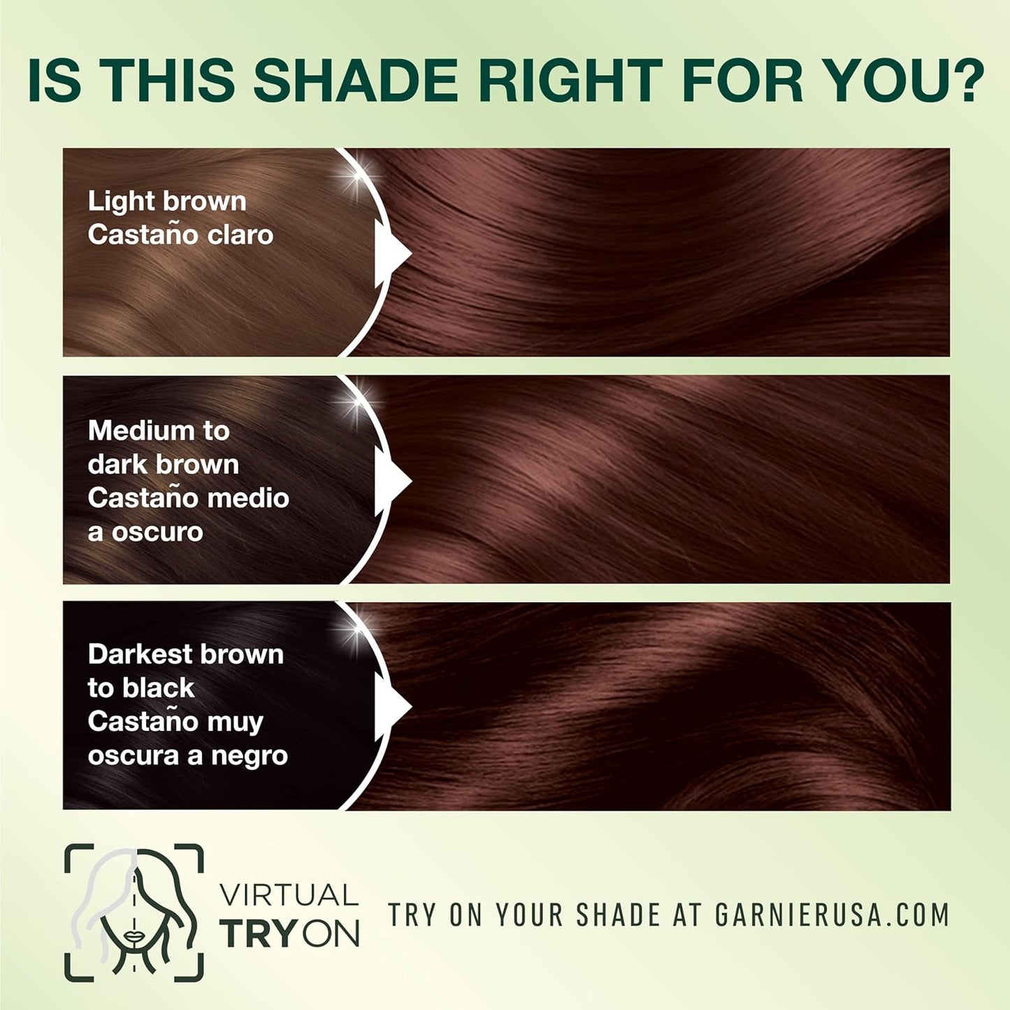 Garnier Hair Color Nutrisse Nourishing Creme, 40 Dark Brown (Dark Chocolate) Permanent Hair Dye, 1 Count (Packaging May Vary)