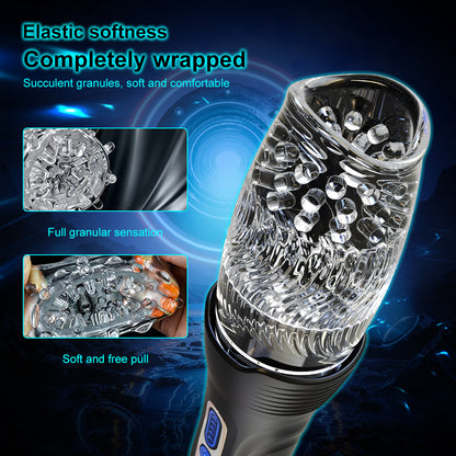 3.0 Version Male Rose Thrusting Rotating And Vibrating Oral Sex Masturbation Cup