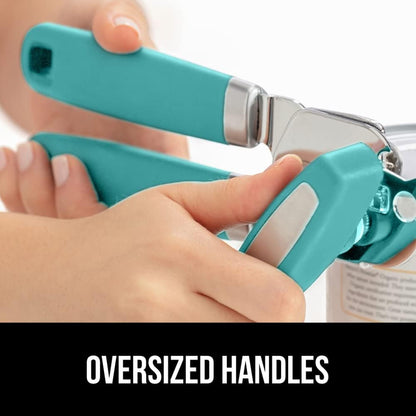 The Original Gorilla Grip Heavy Duty Stainless Steel Smooth Edge Manual Can Opener and Bottle Openers, Soft Handle, Rust Proof Oversized Handheld Easy Turn Knob, Multifunctional Kitchen Tool, Black
