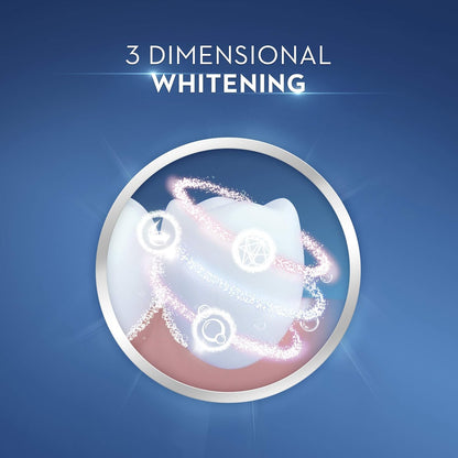 Crest 3D White Advanced Luminous Mint Teeth Whitening Toothpaste, 3.7 oz Pack of 4 - Helps Remove Surface Stains, Whitens Teeth, Strengthens Tooth Enamel, Protects Against Cavities